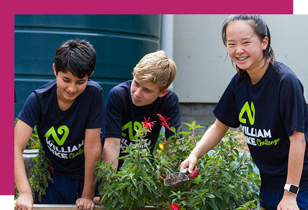 William Pike Challenge students planting trees