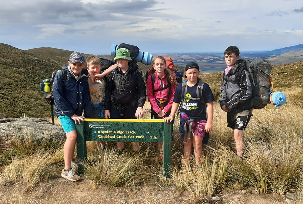 Group of William Pike Challenge students after a tramp